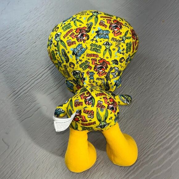 Looney Tunes Sticker Bomb Tweety Bird Stuffed Animal Plush Toy 9" made in USA - Picture 9 of 16